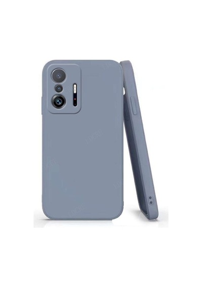 Xiaomi Mi 11t Ile Uyumlu Kılıf Lansman Içi Kadife Kamera Korumalı Silikon Case gri