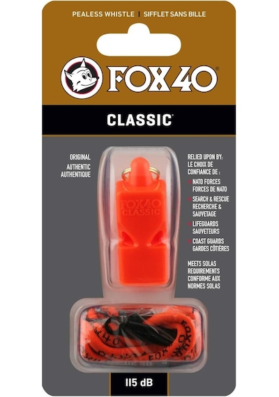 Fox 40 Classic Safety Düdük Turuncu - İpli 9903-0308 Çok Renkli