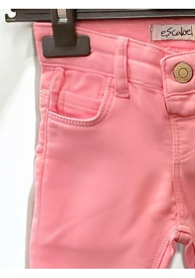 Escabel Kız Bebek Pamuklu Lycralı Pantolon-14318 Pembe