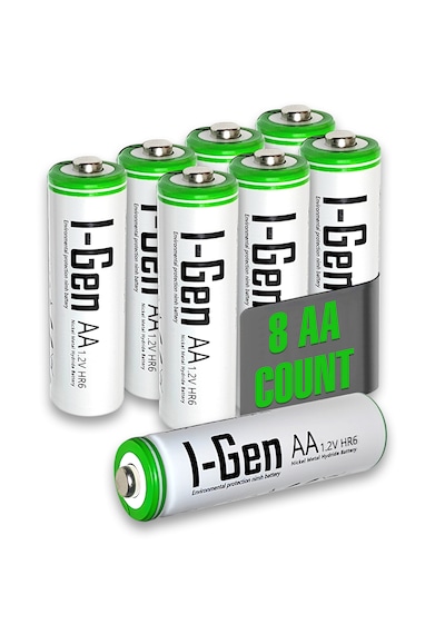 I-Gen G827 8'li Pil Şarj Aleti + 8 Adet AA 2700 mAh Şarj Edilebilir AA Şarjlı Kalem Pilli Set 1.2V Ni-MH