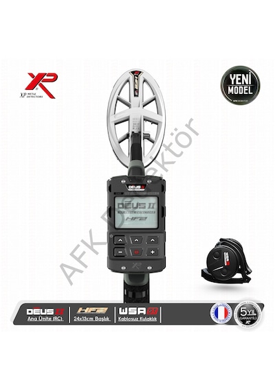 Xp Deus 2 Rc Metal Dedektörü 24x13 Cm Hf2 Başlık + Wsa2 St Kablosuz Kulaklık Altın Arama
