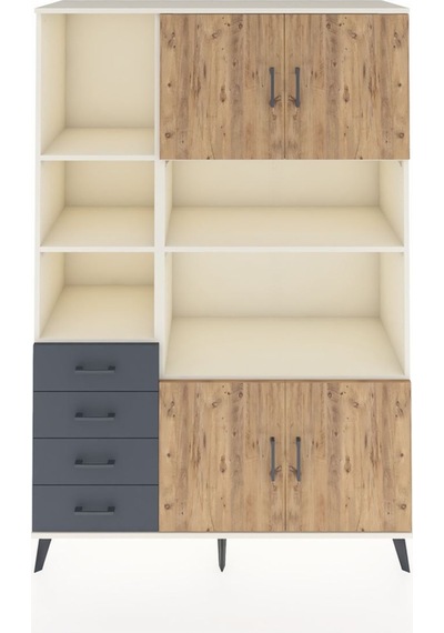 Hyperion Dolap 8 Raflı 4 Çekmeceli 4 Kapaklı 132x44x195 Aytaşı-çam/antrasit Atlas Çam/antrasıt - Aytası Hyperion Dolap 8 Raflı 4 Çekmeceli 4 Kapaklı 132x44x195 Aytaşı-çam/antrasit Atlas Çam/antrasıt - Aytası