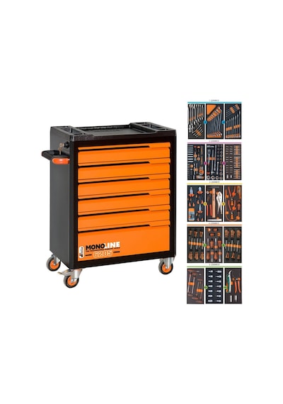 Retta Monoline Rta 6205 Dolu 6 Çekmeceli 245 Parça Takım Arabası