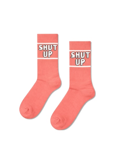 Carnaval Socks Shut Up Yazılı Desenli Renkli Spor Çorap Çok Renkli