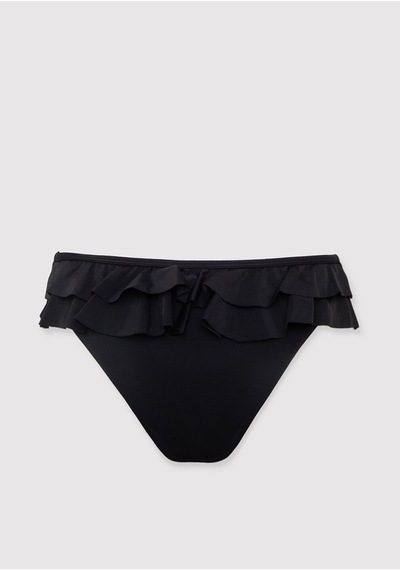 Mavi - Fırfırlı Siyah Bikini Altı 1914055-900