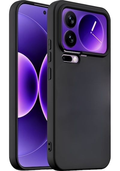 Xiaomi 17 Pro Max Uyumlu Silikon Kılıf - Pastel Renk Tonu Kamera Korumalı Esnek Kapak - Siyah Siyah