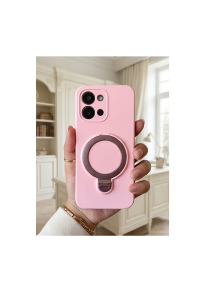 Oppo A6 Pro İle Uyumlu 360 Derece Dönebilen Kalın Metal Magsafe Halka Stantlı İçi Kadife Korumalı Ultra Lüx Premium Silikon Kılıf Pembe Oppo A6 Pro İle Uyumlu 360 Derece Dönebilen Kalın Metal Magsafe Halka Stantlı İçi Kadife Korumalı Ultra Lüx Premium Silikon Kılıf Pembe