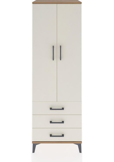 Hyperion Dolap Tek Raflı 3 Çekmeceli Tek Askılı 60x44x182 Çam-aytaşı Atlas Çam