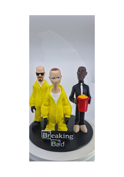 Breaking Bad Özel Tablalı 3 Lü Figür Set 20 Cm Walter White Jesse Pinkman Gustavo Fring