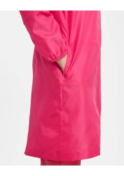 Nike Air Dokuma Kapüşonlu Genç Çocuk Ceketi Pembe