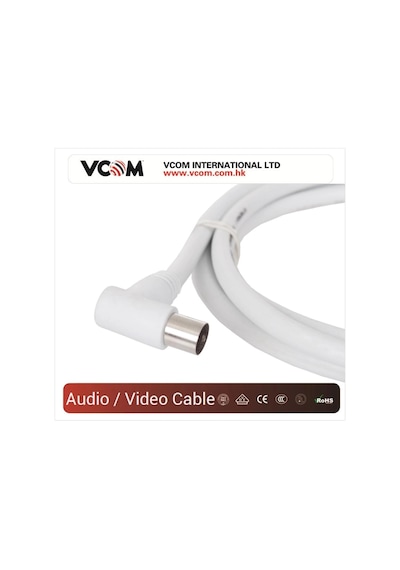 Vcom Cv601r 5mt Analog Beyaz Tv Kablosu