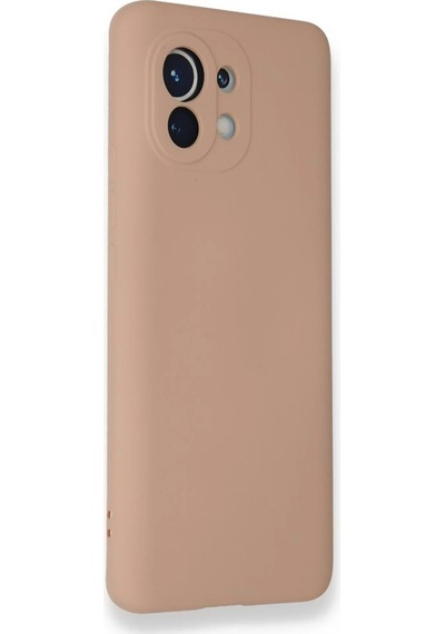 Muratech Newface Xiaomi Mi 11 Kılıf Nano İçi Kadife Silikon - Pudra