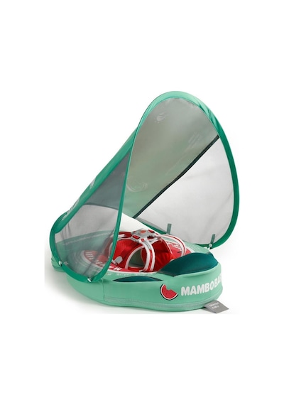 Mambobaby Yüzme Simidi - Watermelon, Emniyetli, Gölgelikli Ve Ayak Destekli