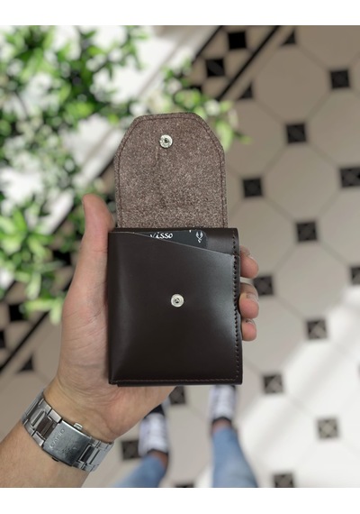 Visso 571 Hakiki Deri Efsane Trend Model Çok Para Konan Cüzdan Unisex Kartlık Çıtçıtlı En Çok Tercih Edilen Model Kahve