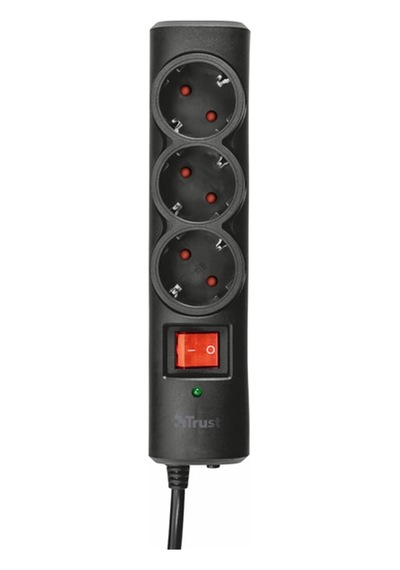 Trust Surge Guard 21056 3'lü Siyah Akım Korumalı Priz