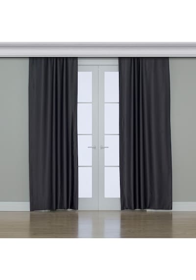 Gauze Fabric Design Blackout Antrasit Karartma Özellikli Fon Perd