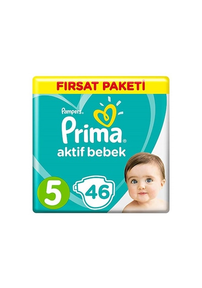 Prima Bebek Bezi Aktif Bebek 5 Numara Junior Fırsat Paketi 46 Adet