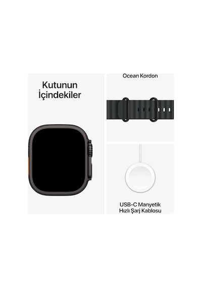 Apple MF0J4TU/A Watch Ultra 3 Gps + Cellular 49 MM Siyah Titanyum Kasa Akıllı Saat (Apple Türkiye Garantili) Apple MF0J4TU/A Watch Ultra 3 Gps + Cellular 49 MM Siyah Titanyum Kasa Akıllı Saat (Apple Türkiye Garantili)