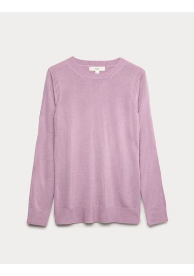 Marks & Spencer Süper Yumuşak Yuvarlak Yaka Kazak Lila