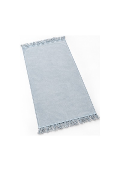 Düz Velur Kadife Seccade 70x110 Cm Buz Mavisi