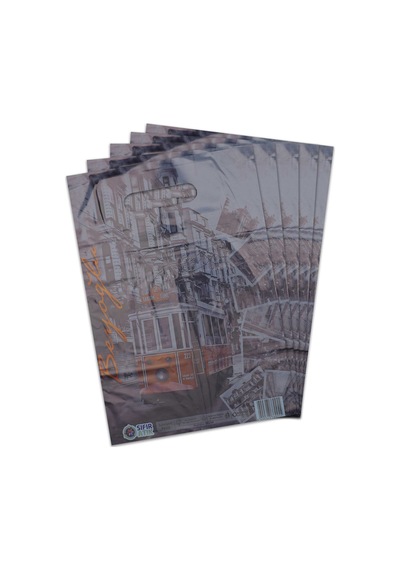No 3 33X45 Beyoğlu Desenli Takviyeli Elgeçme Poşet 50 Adet