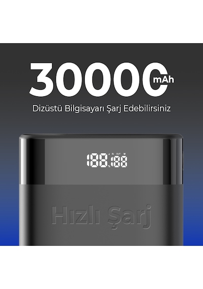 Bix Pb140w 30000mah Usb Ve 2 Type-c Pd 140w Üç Çıkışlı Powerbank