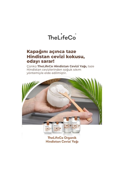 TheLifeCo Organik Hindistan Cevizi Yağı 150 ML
