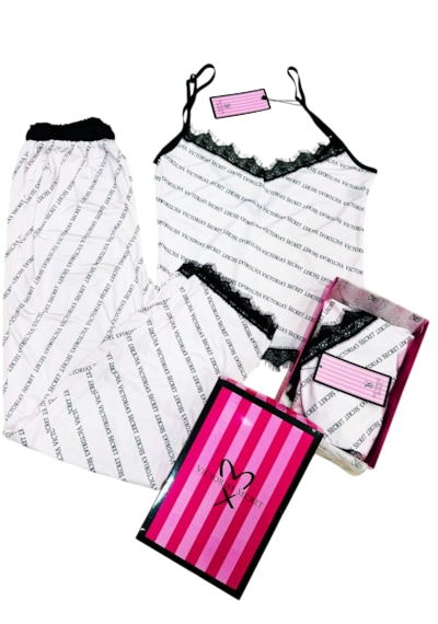 Victoria's Secret Bayan Pijama Takımı Ekru - Pembe