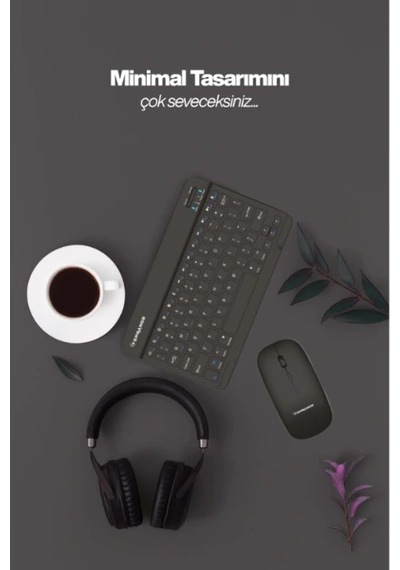 Siyah Kablosuz Klavye Ve Mouse Seti Renkli