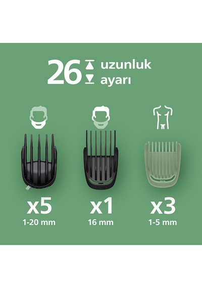 Philips 9000 Serisi Erkek Bakım Seti, 16'sı 1 Arada, Yüz Saç Ve V