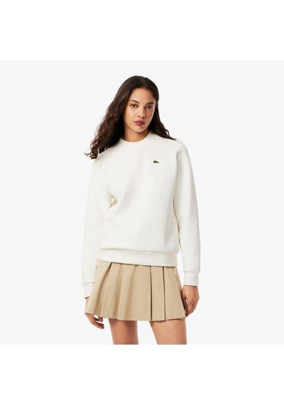 Lacoste Kadın Regular Fit Bisiklet Yaka Sweatshirt Beyaz
