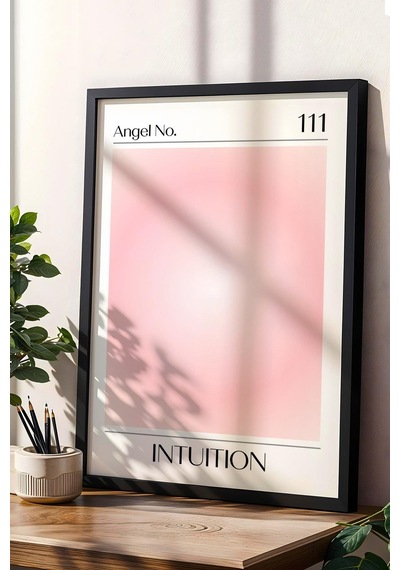 Angel No 111 Intuition Çerçeveli Tablo Melek Sayıları Sezgi Aura Enerji Renkleri