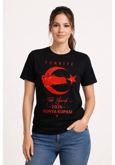 Butik İstanbul Türkiye Ay Yıldız 2026 Dünya Kupasi Taraftar Forma T-shirt - Siyah Butik İstanbul Türkiye Ay Yıldız 2026 Dünya Kupasi Taraftar Forma T-shirt - Siyah