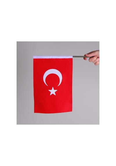 Zc Bayrak Elde Sallama Türk Bayrağı Alpaka Kumaş 10 Adet 20x30 Yüksek Kumaş Kalitesi