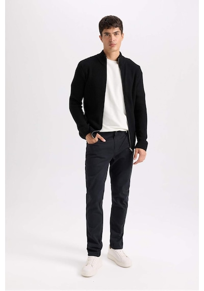 DeFacto Yazlık Gabardin Chino Kanvas Pantolon Slim Fit Dar Kesim Dar Paça Cepli B2089AX25SPAR190