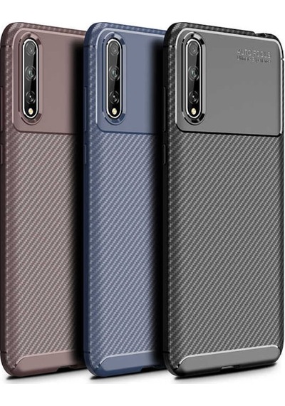 Huawei P Smart S (Y8P) Kilif Karbon Silikon Case 406653312