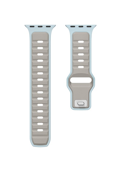 Samsung Uyumlu Galaxy Watch 46mm Gzst Krd-135 22mm Silikon Kordon Strap Kayış - Lacivert-siyah