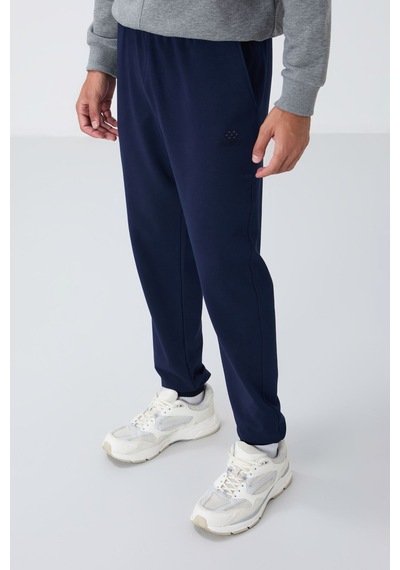 Tommy Life İndigo Klasik Cepli Standart Kalıp Manşetli Erkek Eşofman Alt - 84652 İndigo