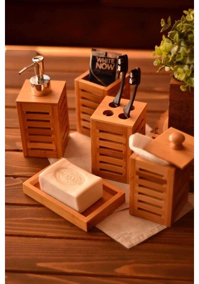 Bambum Aqua Banyo Seti 769209113270 Kahverengi