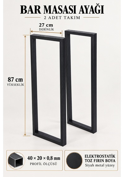Metal Bar Masası Dresuar Konsol Çok Amaçlı Masa Ayağı 2 Adet Ayak 87 Cm Mobilya Ayağı Siyah Metal Bar Masası Dresuar Konsol Çok Amaçlı Masa Ayağı 2 Adet Ayak 87 Cm Mobilya Ayağı Siyah