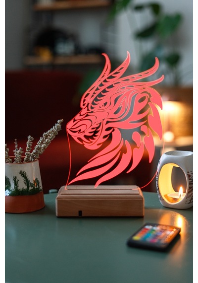 Özel Tasarım Fantastik Ejderha 3D Led Lamba