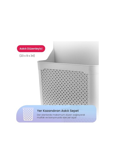 Hobby Life Büyük Askılı Elmas Düzenleyici Sepet Vidasız Montaj, Dolap Kapağı Arkası Mutfak Ve Banyo Organizeri Çok Renkli Hobby Life Büyük Askılı Elmas Düzenleyici Sepet Vidasız Montaj, Dolap Kapağı Arkası Mutfak Ve Banyo Organizeri Çok Renkli