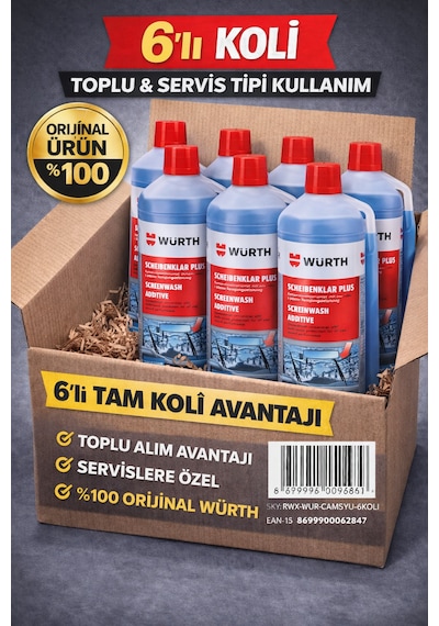 Würth Cam Suyu Bidon 6 Lı Koli Servis & Usta Kullanımı