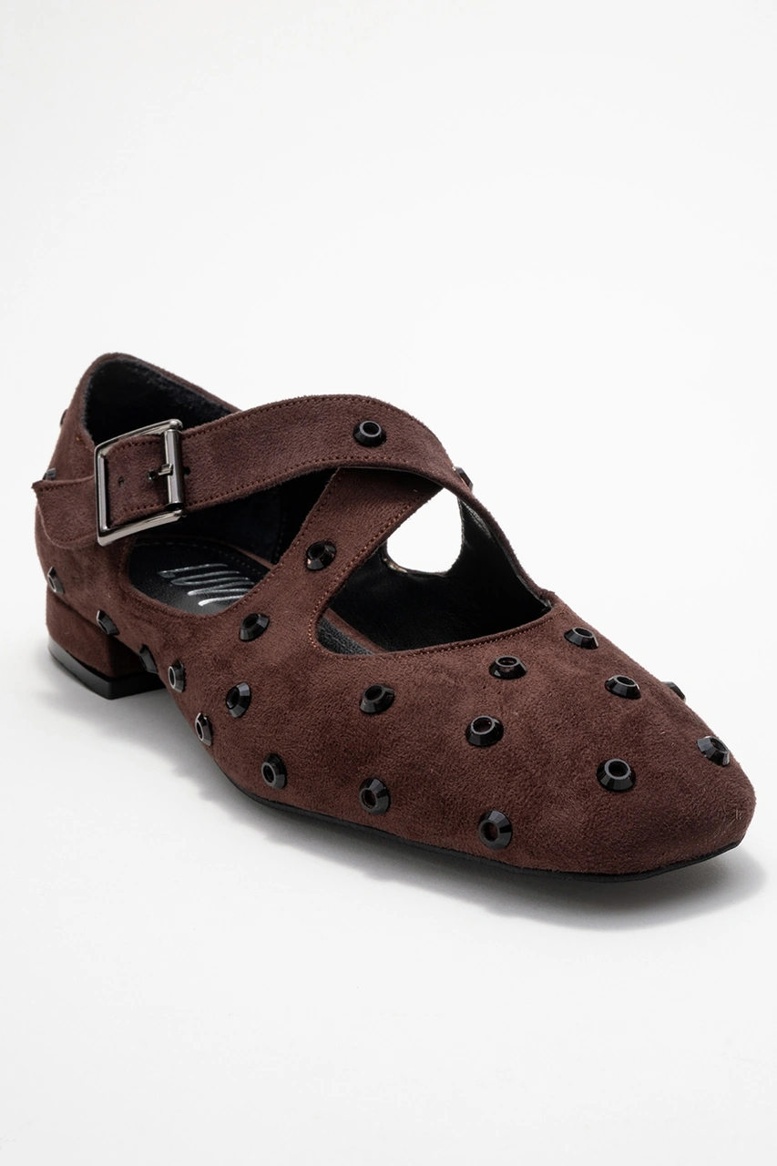 Luvishoes Luvi Shoes Addıson Kahverengi Süet Taşlı Çapraz Bantlı Kadın Babet Ayakkabı Kahverengi Luvishoes Luvi Shoes Addıson Kahverengi Süet Taşlı Çapraz Bantlı Kadın Babet Ayakkabı Kahverengi