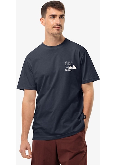 Jack Wolfskin Dıscover T M Erkek Mavi T-shirt 1809761tr-4314 Mavi