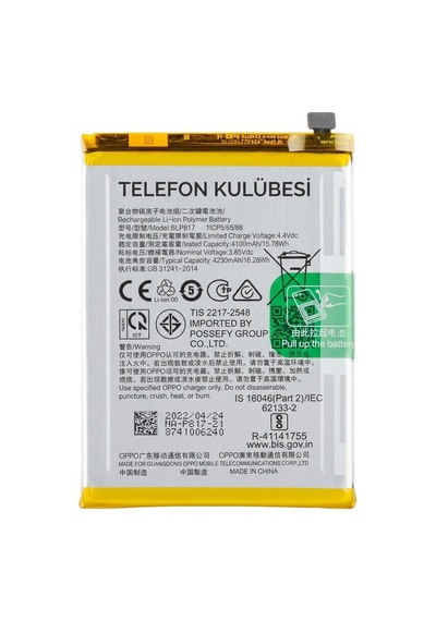 Oppo A15s Uyumlu Batarya Pil Blp817