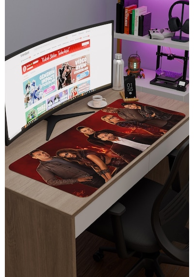 Lucifer V2 90x40 Xxl Gaming Kauçuk Kaymaz Taban Mouse Pad Fare Altlığı