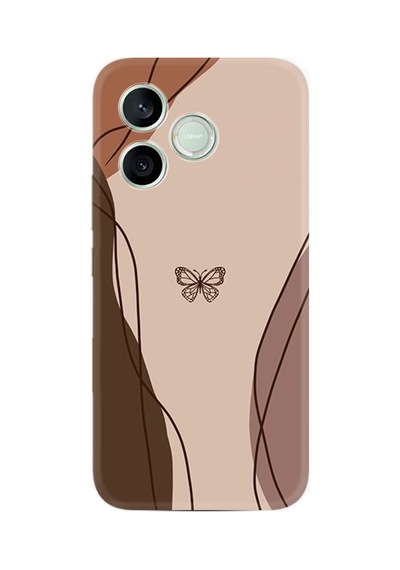 Honor 600 Lite Lna-nx1 Uyumlu Kılıf Boutique Baskılı Resimli Kahve Kelebek Pcode -038