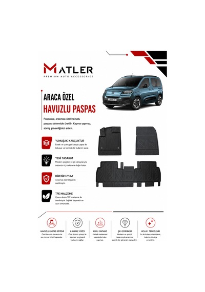 Fiat Doblo 2026 Model 4d Ekstra Havuzlu Paspas
