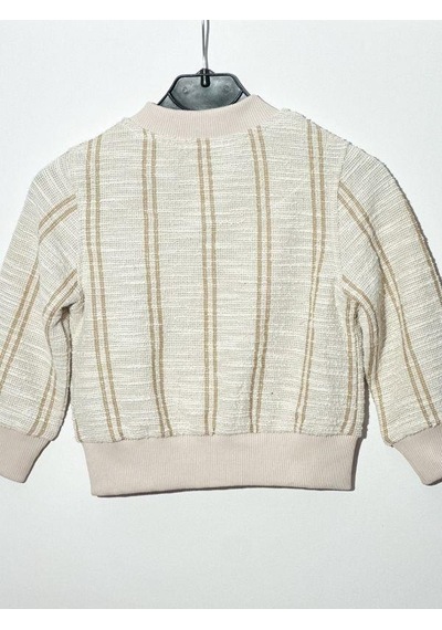 Nanica Kids Erkek Çocuk Çizgili Örme Ceket-15727 Bej